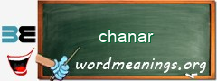 WordMeaning blackboard for chanar